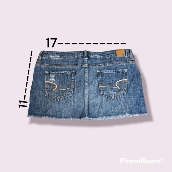AMERICAN EAGLE Distressed Denim Mini Skirt - Picture 5 of 11